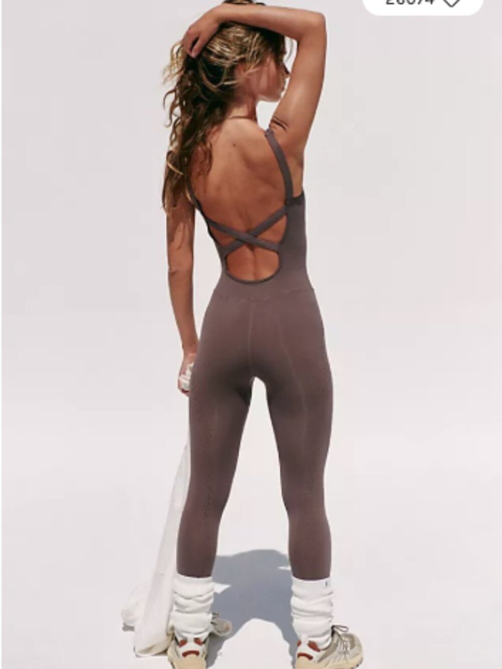 Free People Good Karma Onesie in Clay, Size M/L